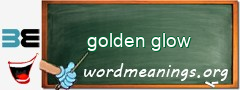 WordMeaning blackboard for golden glow